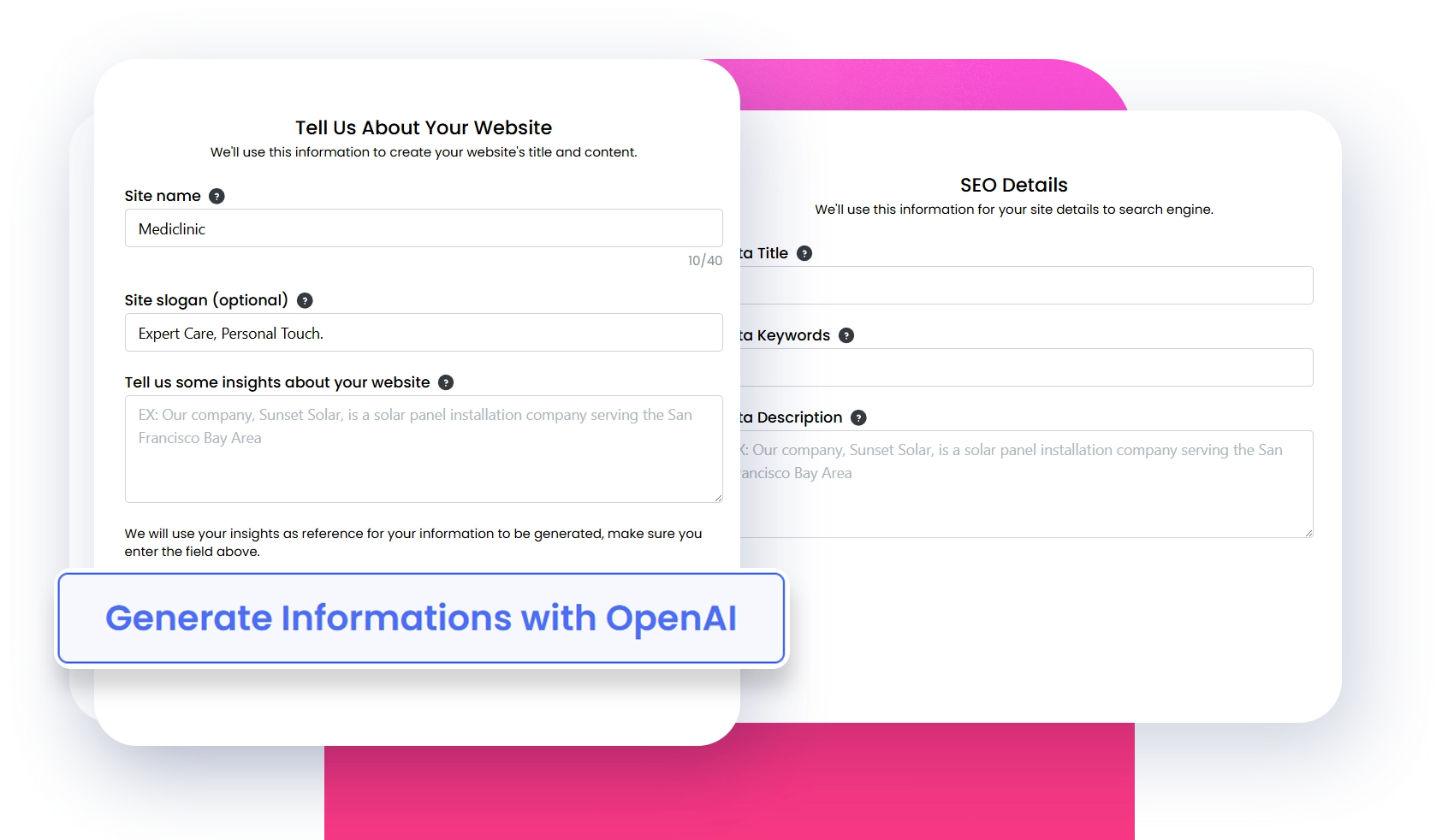 AI website builder - Diva Launch by AD-IOS